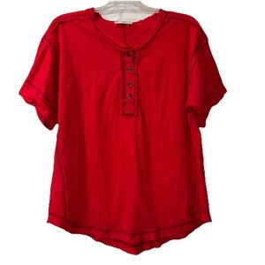 Zenana Outfitters Red Short Sleeve Tee Women’s Medium